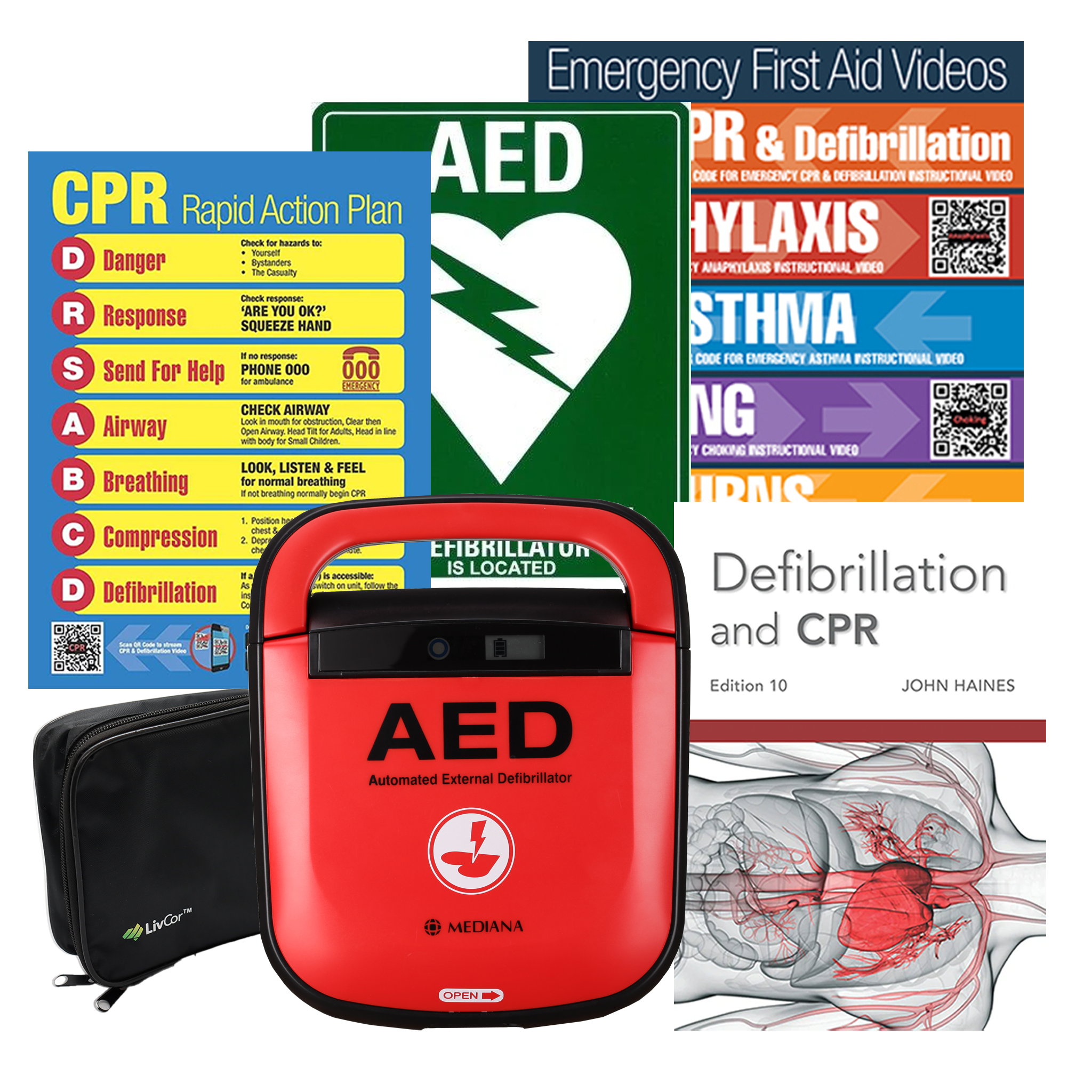 Mediana A15 Adult/Child Defibrillator Package | No Wall Cabinet Save $80 | Mediana | Available from LivCor Australia
