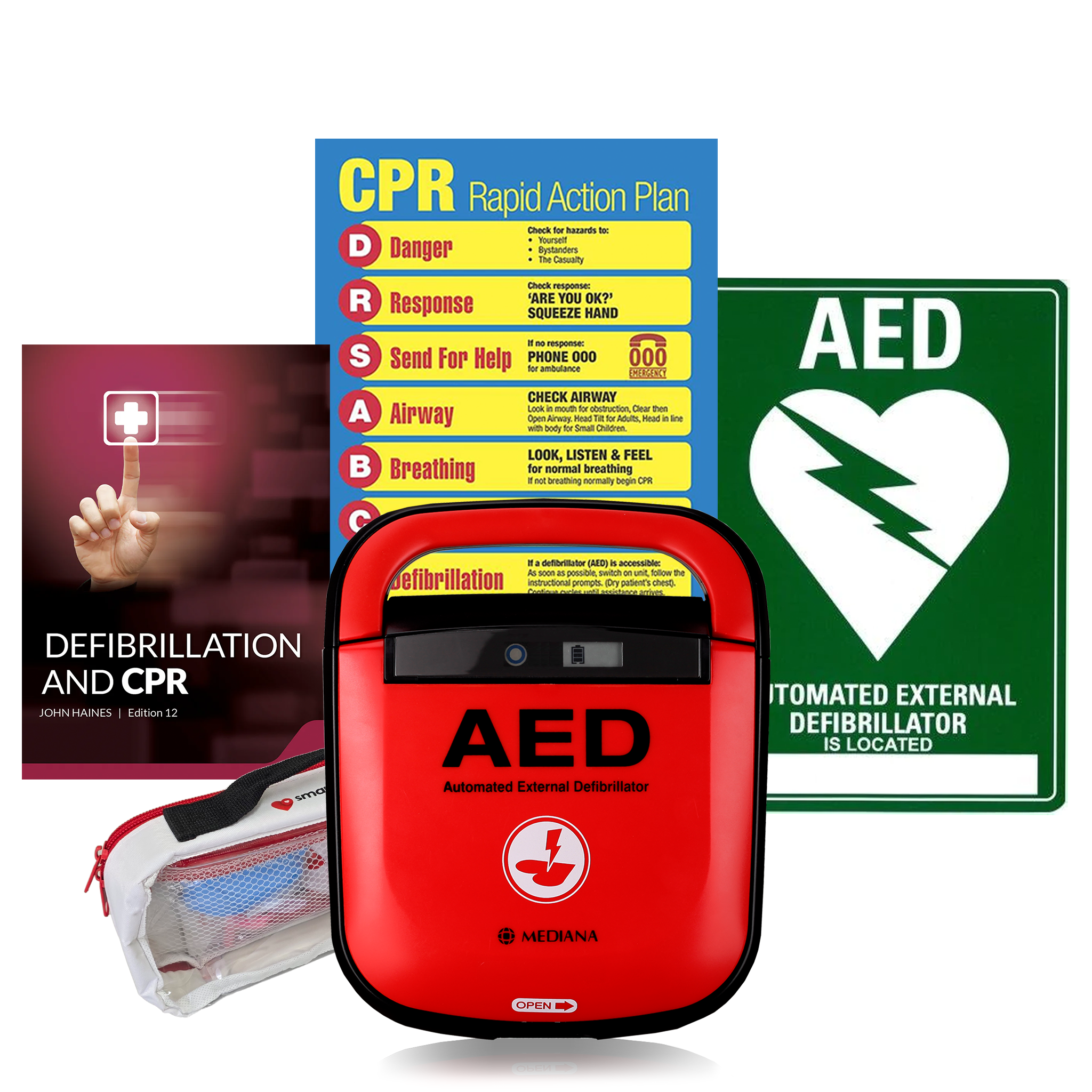 Mediana A15 Adult/Child Defibrillator Package | No Wall Cabinet Save $80