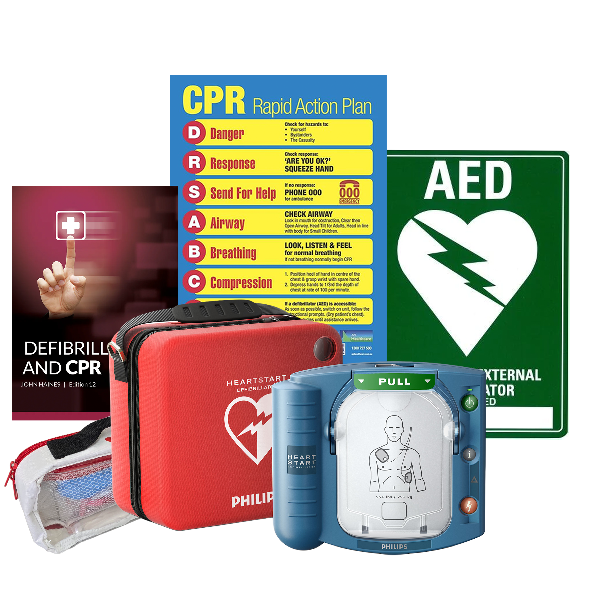 Philips HeartStart HS1 Defibrillator Package | No Wall Cabinet Save $80