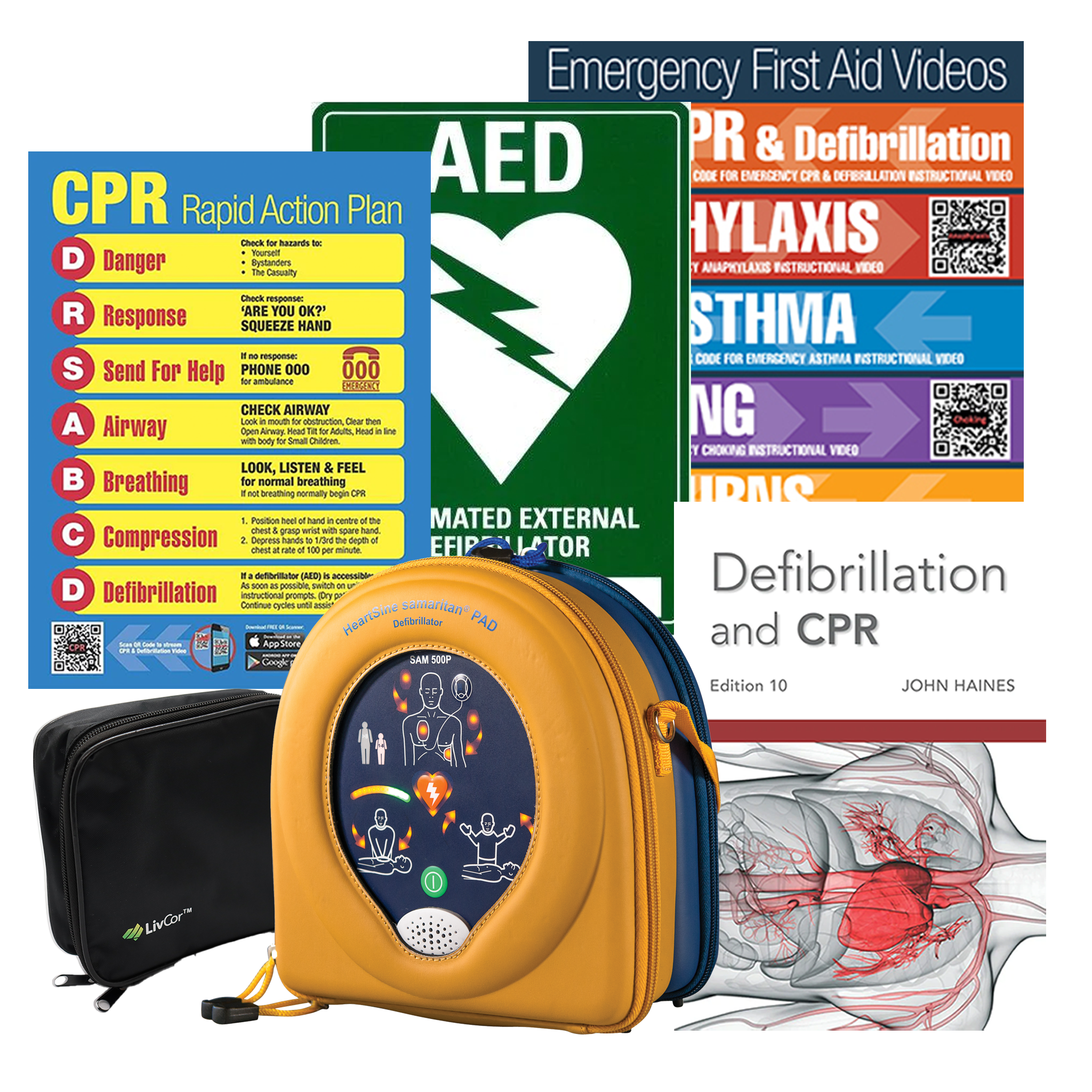 HeartSine Samaritan PAD 500P Defibrillator Package | No Wall Cabinet Save $80 | Heartsine | Available from LivCor Australia