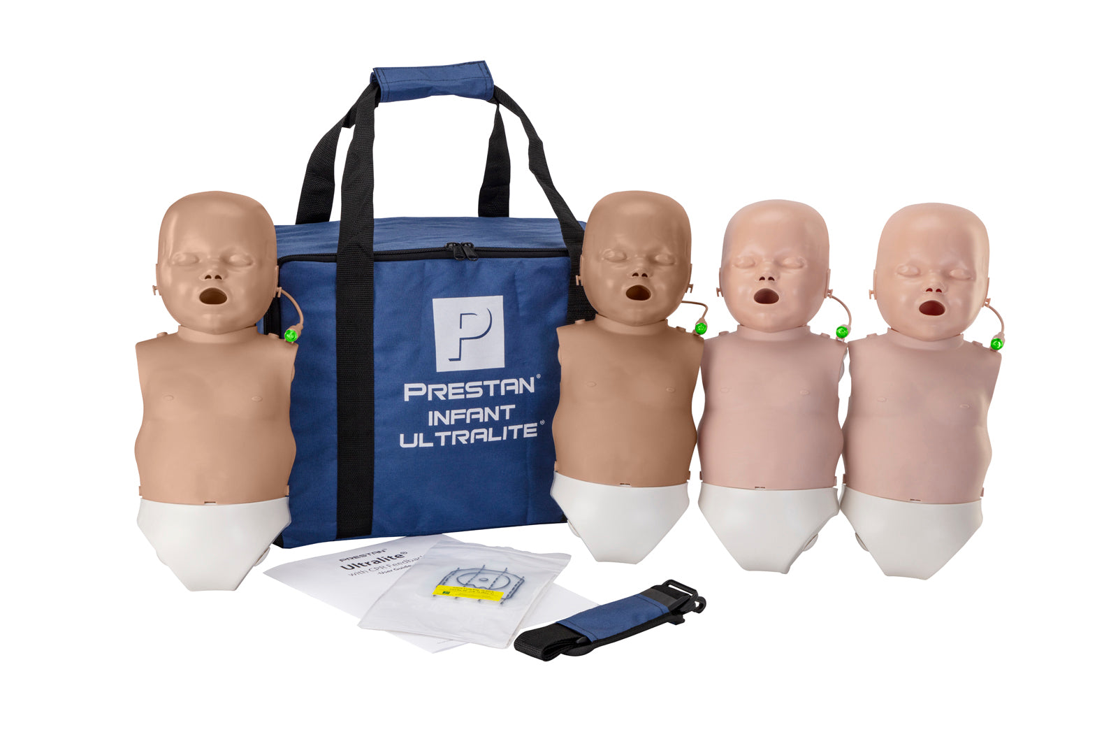 PRESTAN Infant Ultralite Manikin with CPR Feedback Diversity Kit | 4-Pack