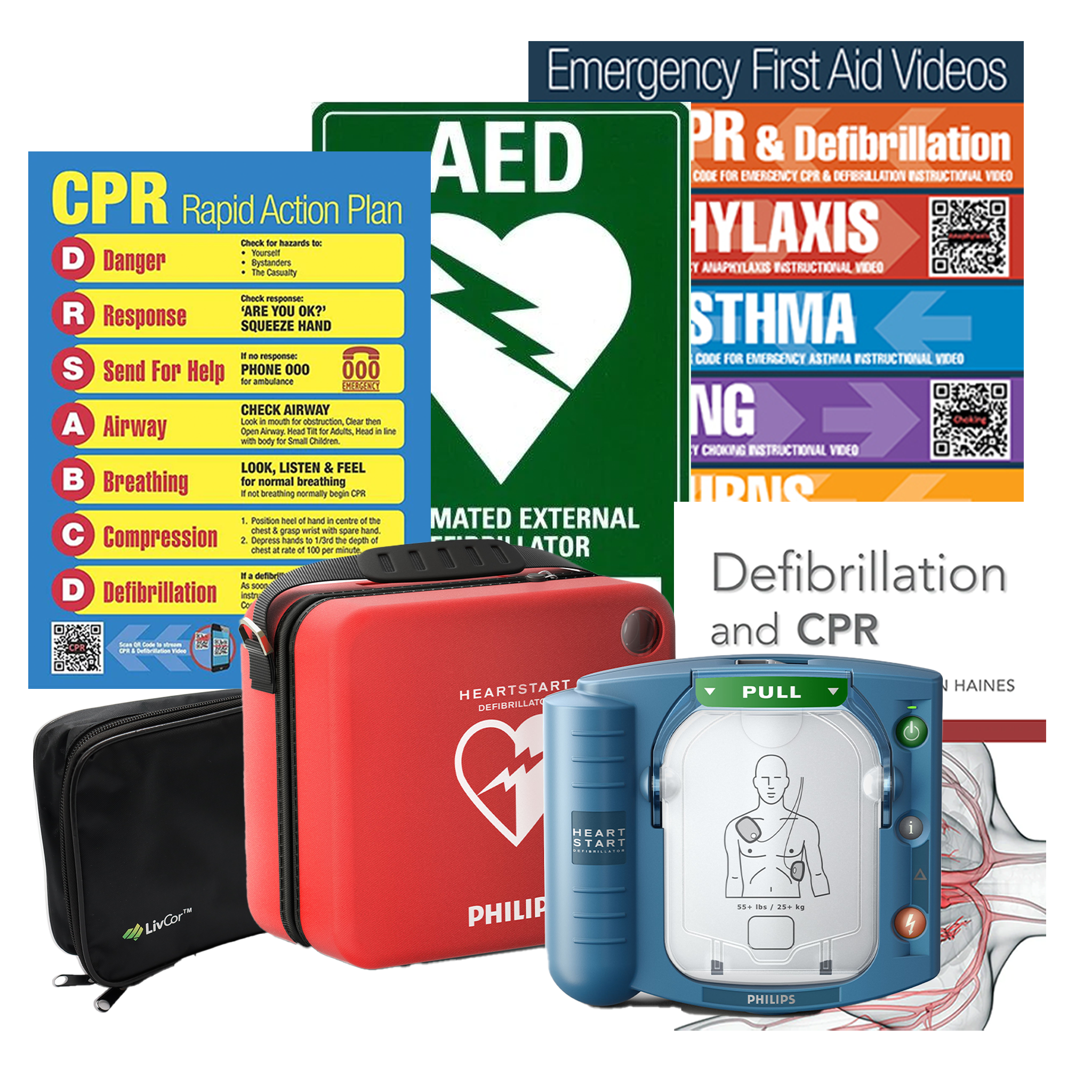 Philips HeartStart HS1 Defibrillator Package | No Wall Cabinet Save $80 | Philips | Available from LivCor Australia