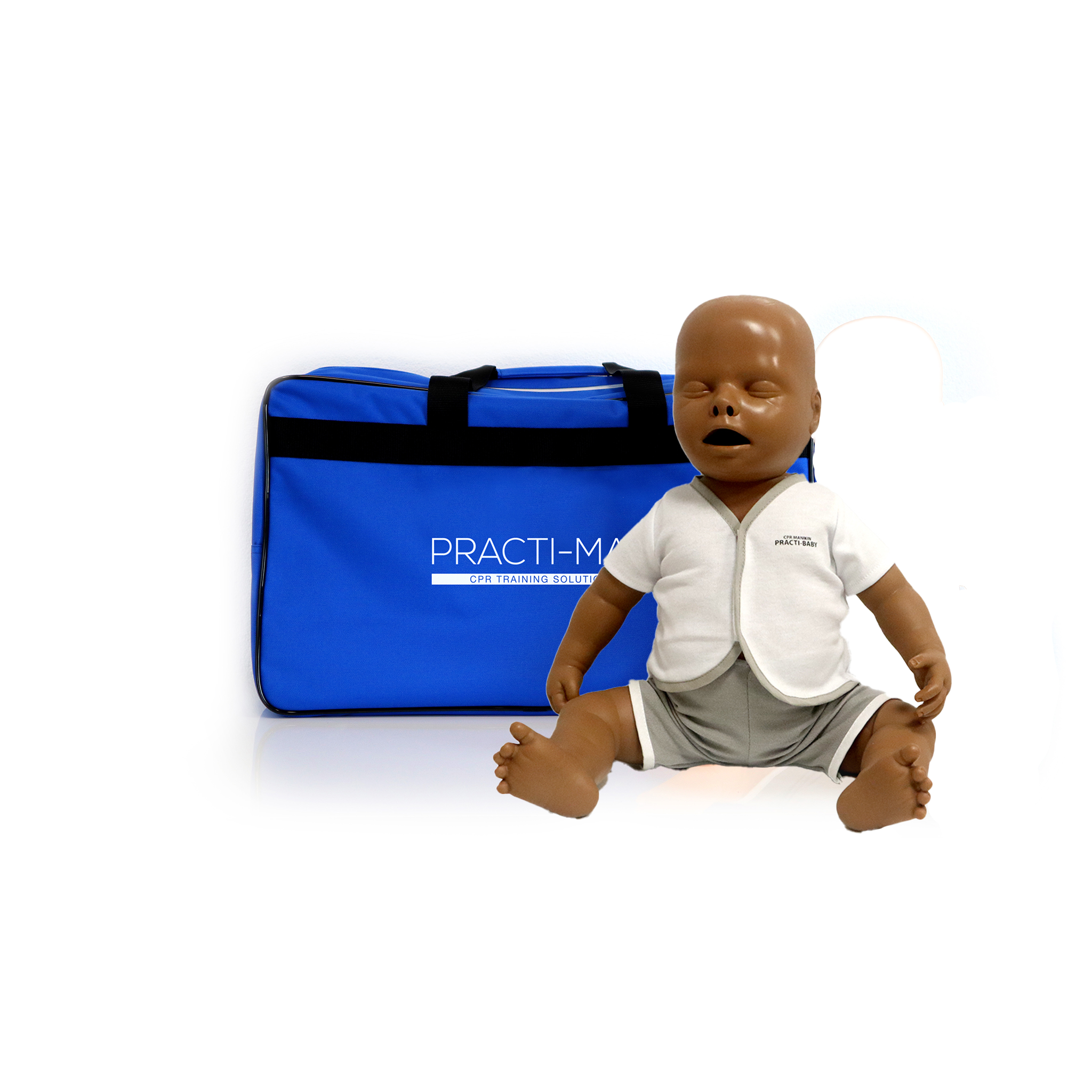 Practi-Baby | Single with Carry Bag | Dark Skin | Practi-Man | Available from LivCor Australia