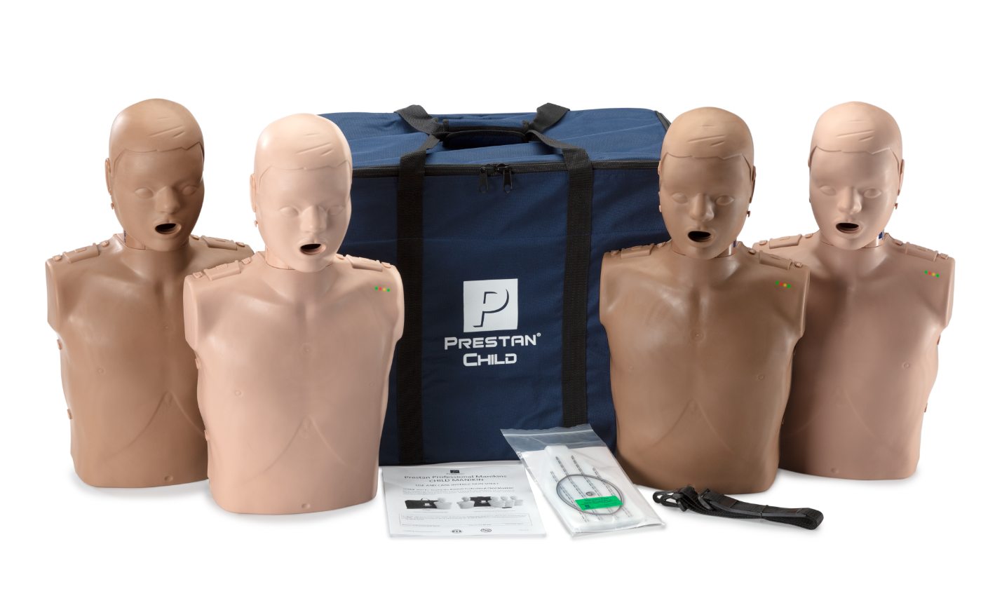 PRESTAN Professional Child Manikin Diversity Kit with CPR Feedback | 4-Pack | Prestan | Available from LivCor Australia