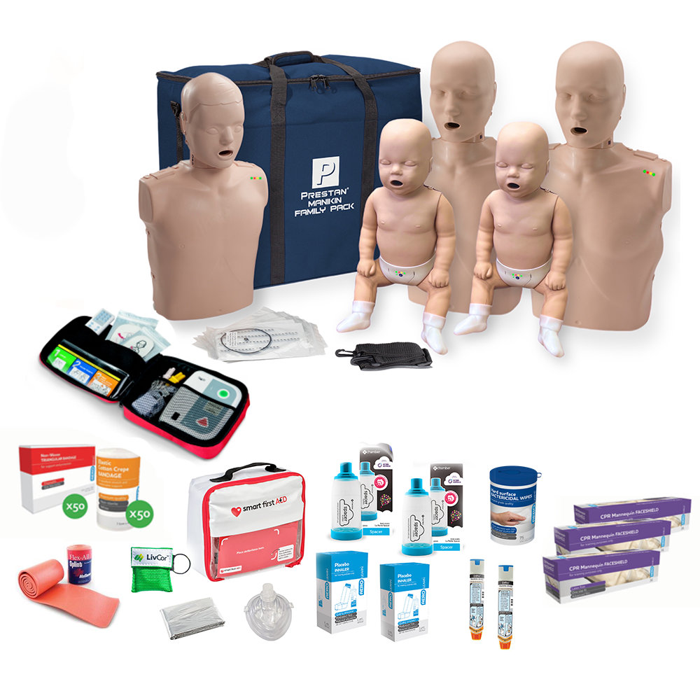 PRESTAN Professional CPR / First Aid Trainer Starter Kit | Family Pack