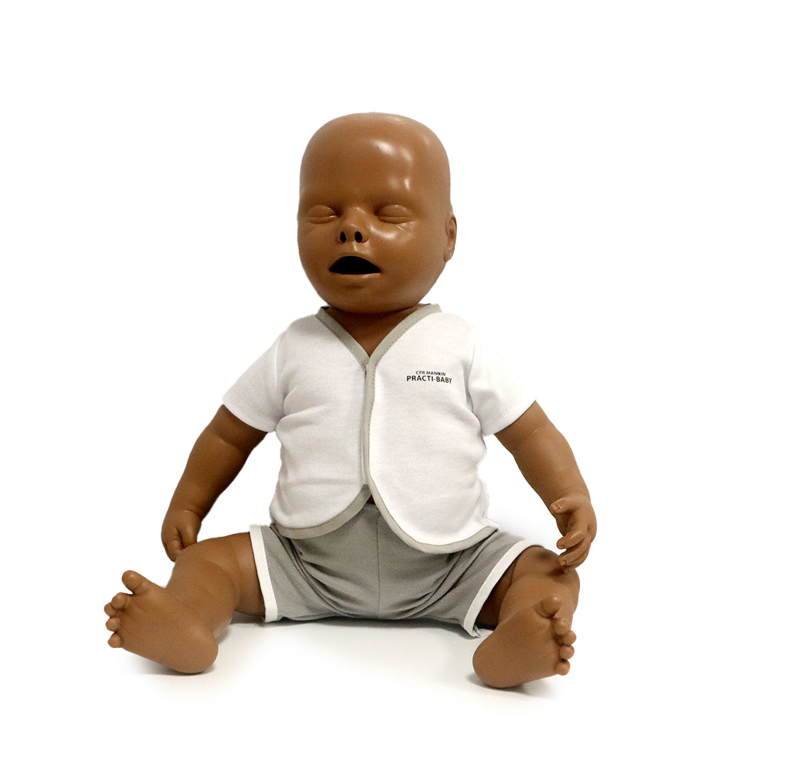 Practi-Baby | 4-Pack with Carry Bag | Dark Skin | Practi-Man | Available from LivCor Australia