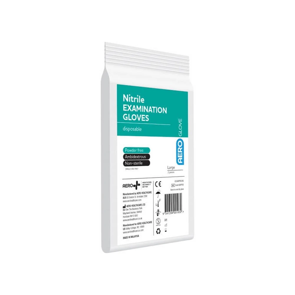 Nitrile Gloves Powder Free Large 1 Pair | Aero Healthcare | Available from LivCor Australia