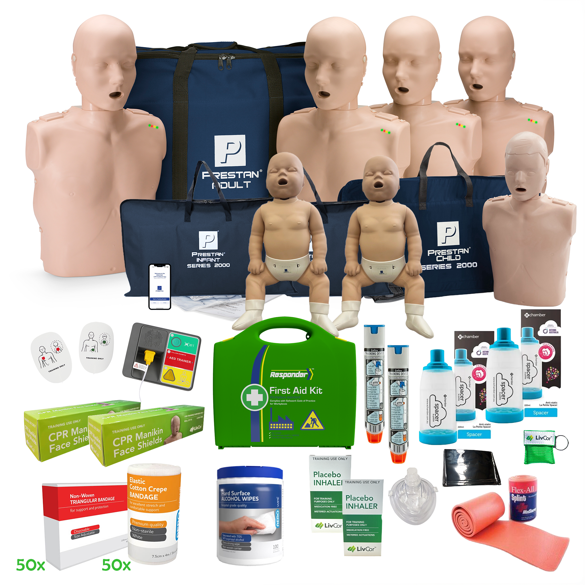 PRESTAN Professional Series 2000 CPR / First Aid Trainer Starter Kit | 120N