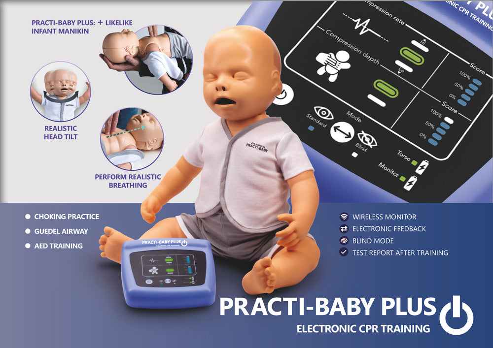 PractiMan PLUS CPR / First Aid Trainer Starter Kit | Multi Pack with Wheeled Bag