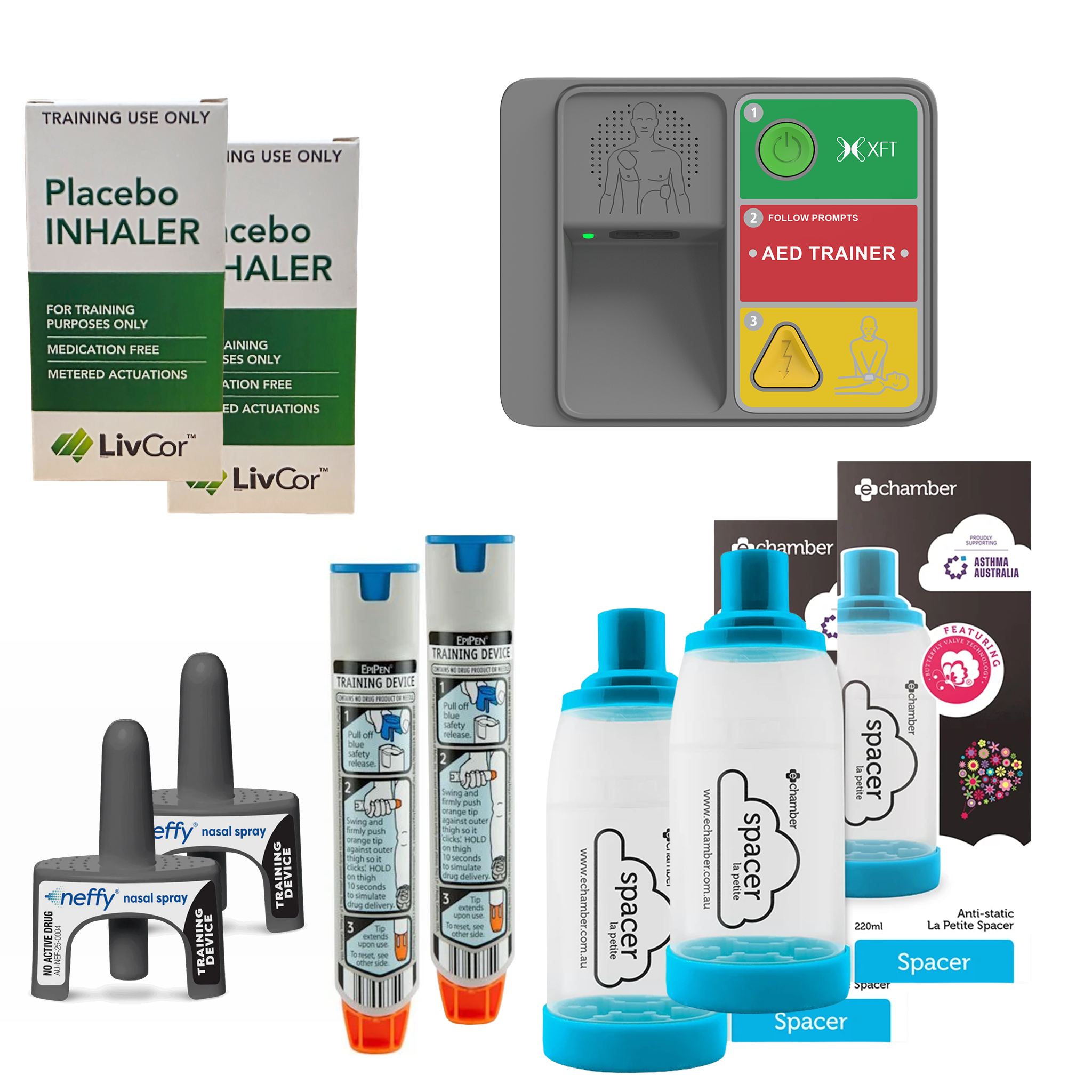 Asthma & Anaphylaxis AED Trainer Pack #2N
