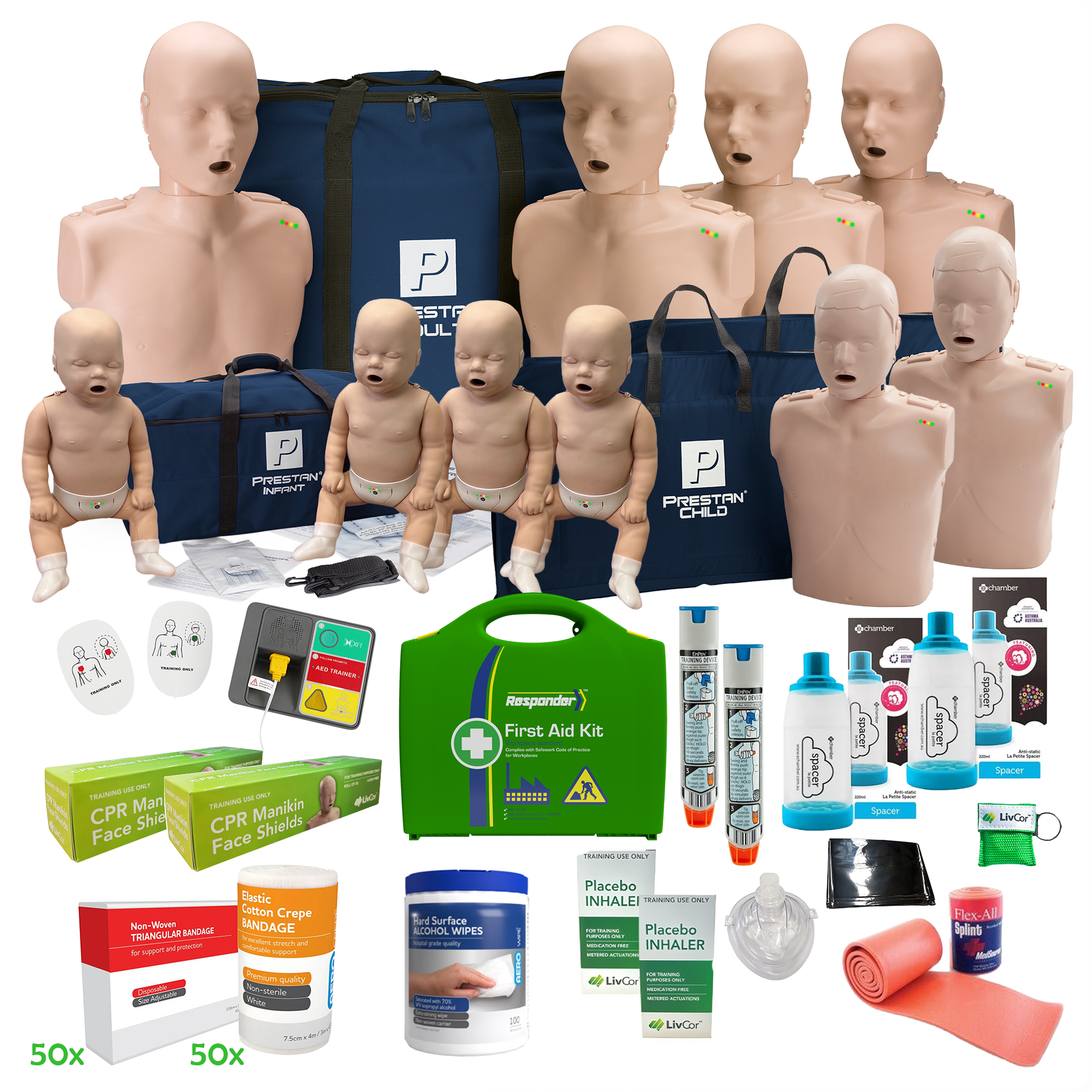 PRESTAN Professional CPR / First Aid Trainer Starter Kit | 2 PLUS