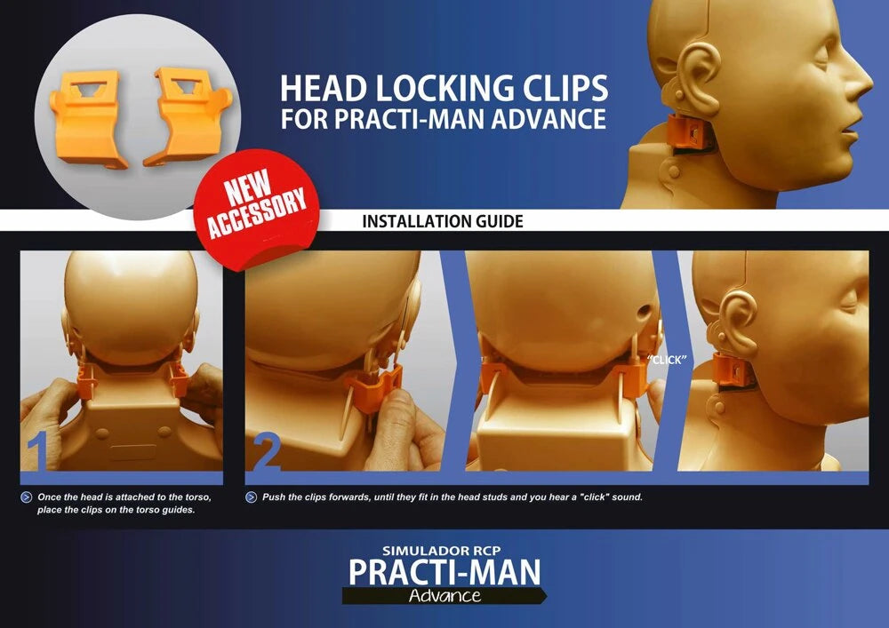 Practi-Man Head Locking Clip Set