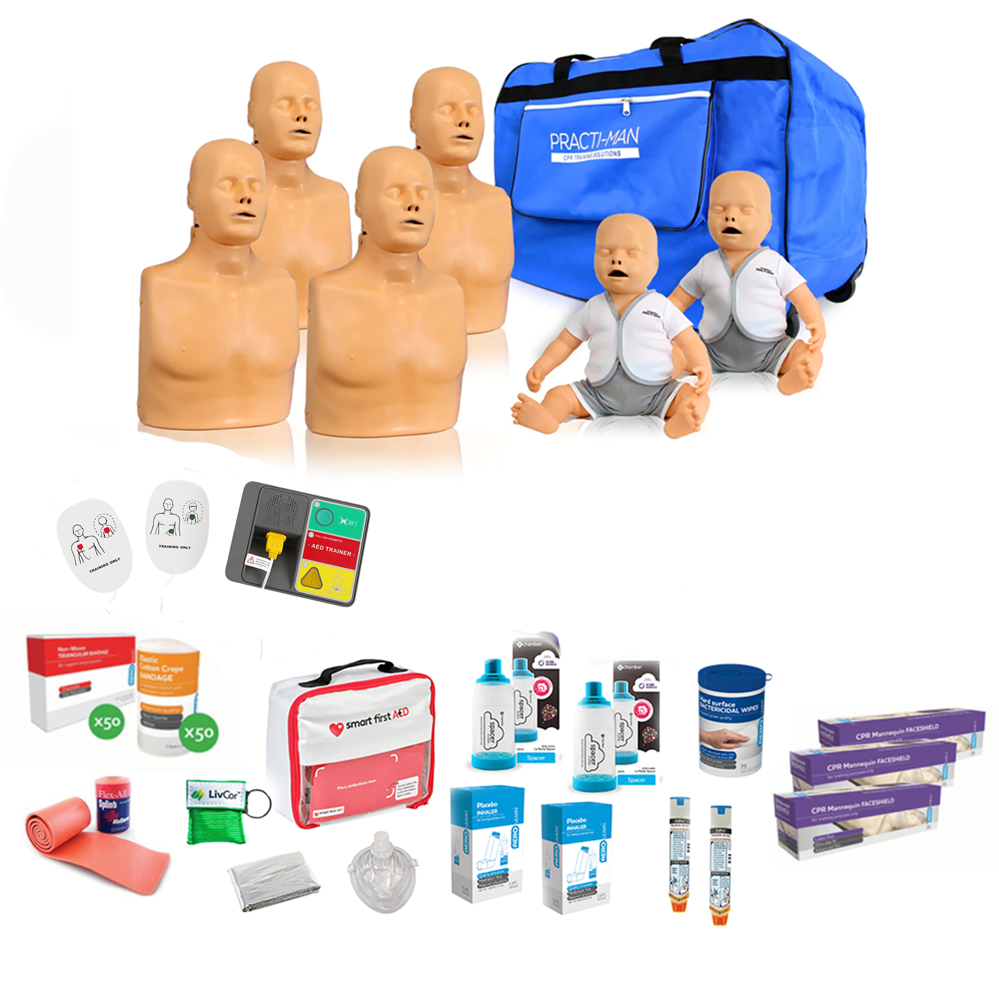 PractiMan Advance CPR / First Aid Trainer Starter Kit | Multi Pack with Wheeled Bag | Practi-Man | Available from LivCor Australia