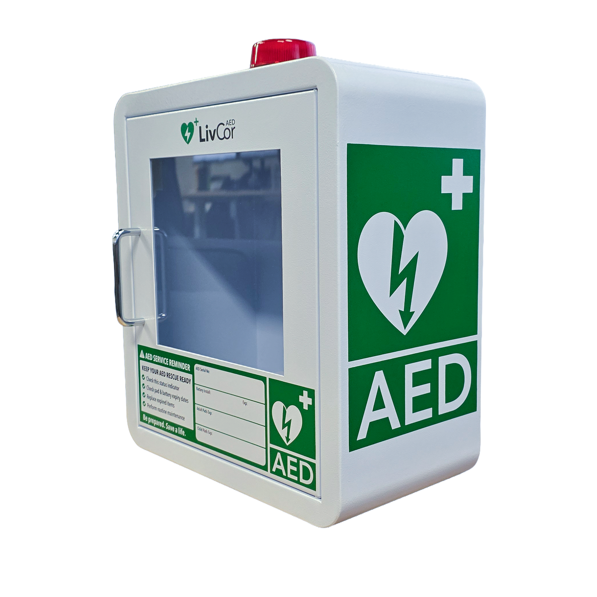 AED Wall Cabinet | Indoor with Strobe Light Alarm