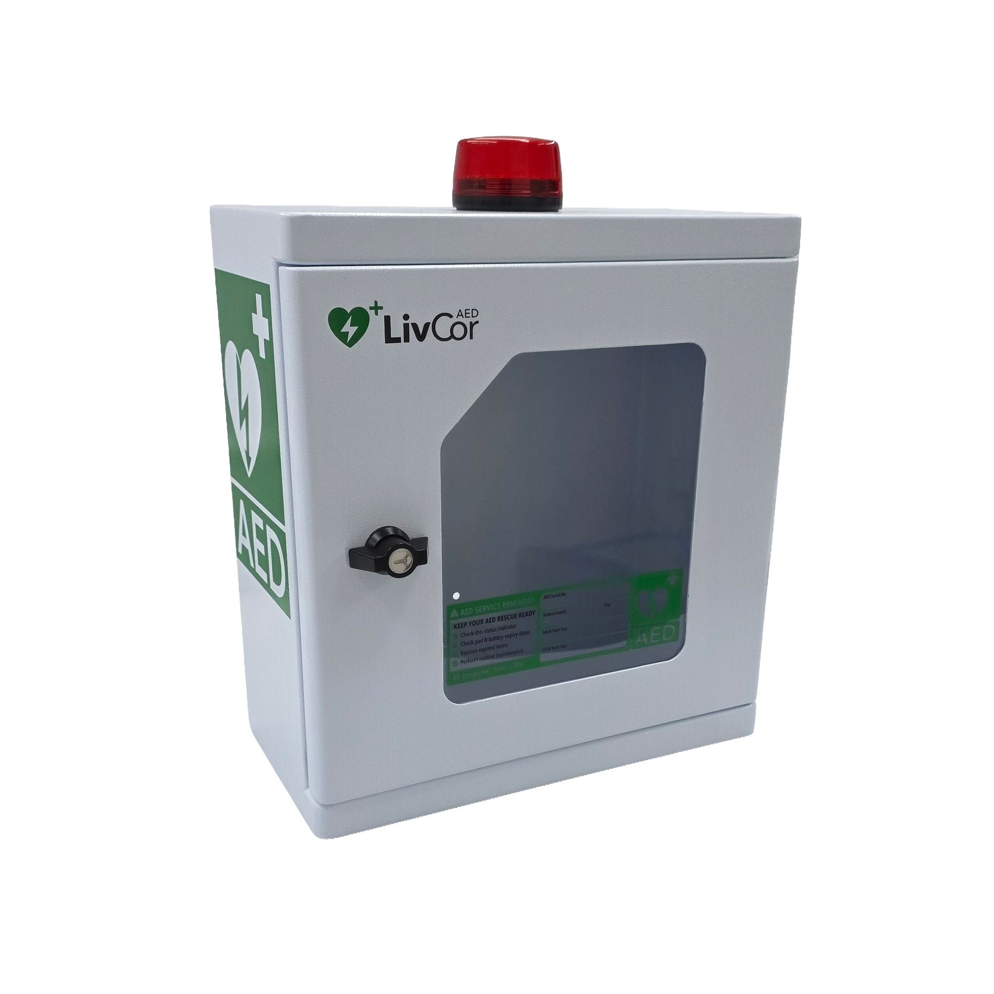 AED Wall Cabinet | Aluminium Indoor/Outdoor with Strobe Light Alarm