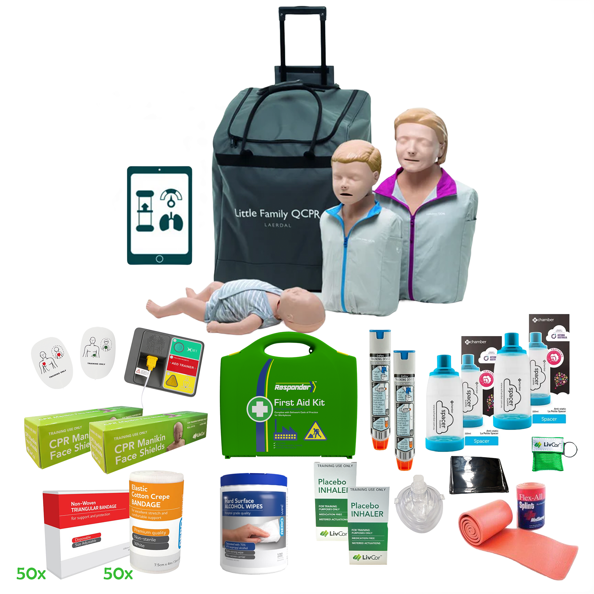 Laerdal Little Family QCPR / First Aid Trainer Starter Kit
