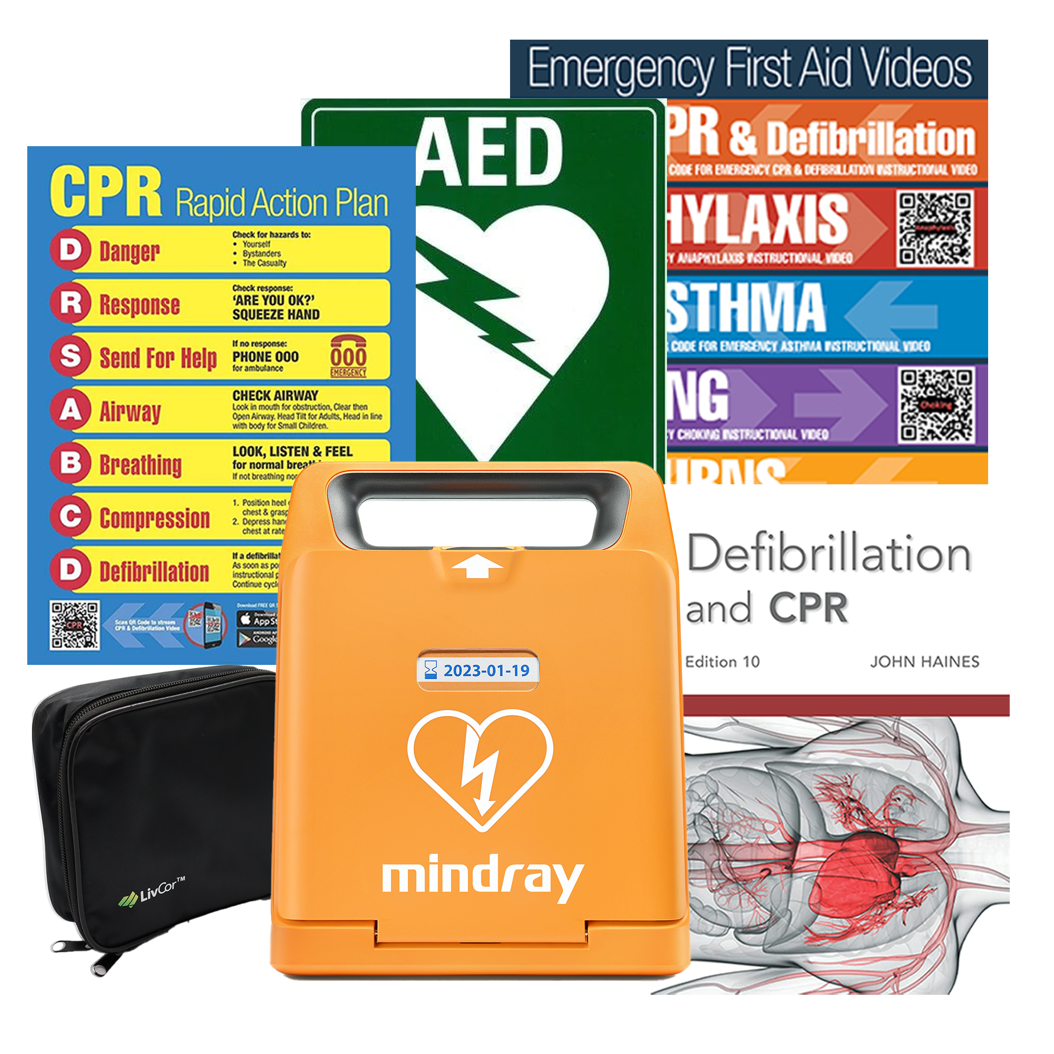 Mindray BeneHeart C1A Fully Auto Defibrillator Package | No Wall Cabinet