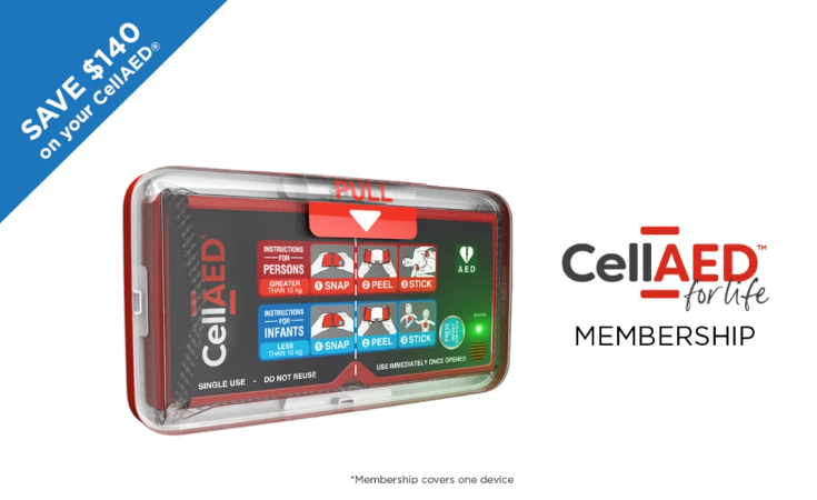 CellAED | Your Personal Defibrillator | For life - Annual bundle