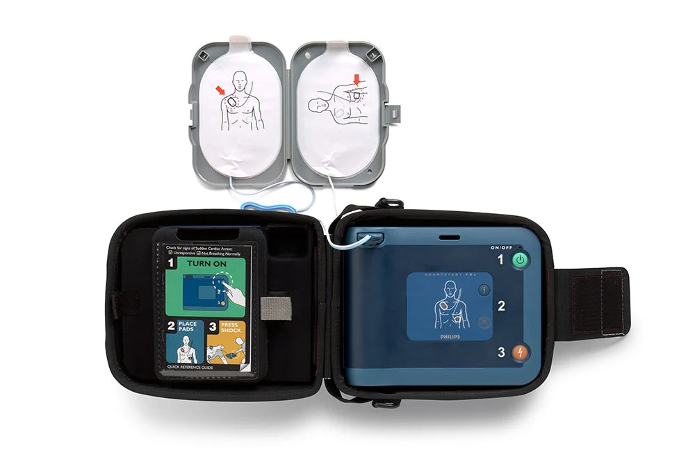 Philips HeartStart FRx Defibrillator Package | Outdoor Alarmed Wall Cabinet
