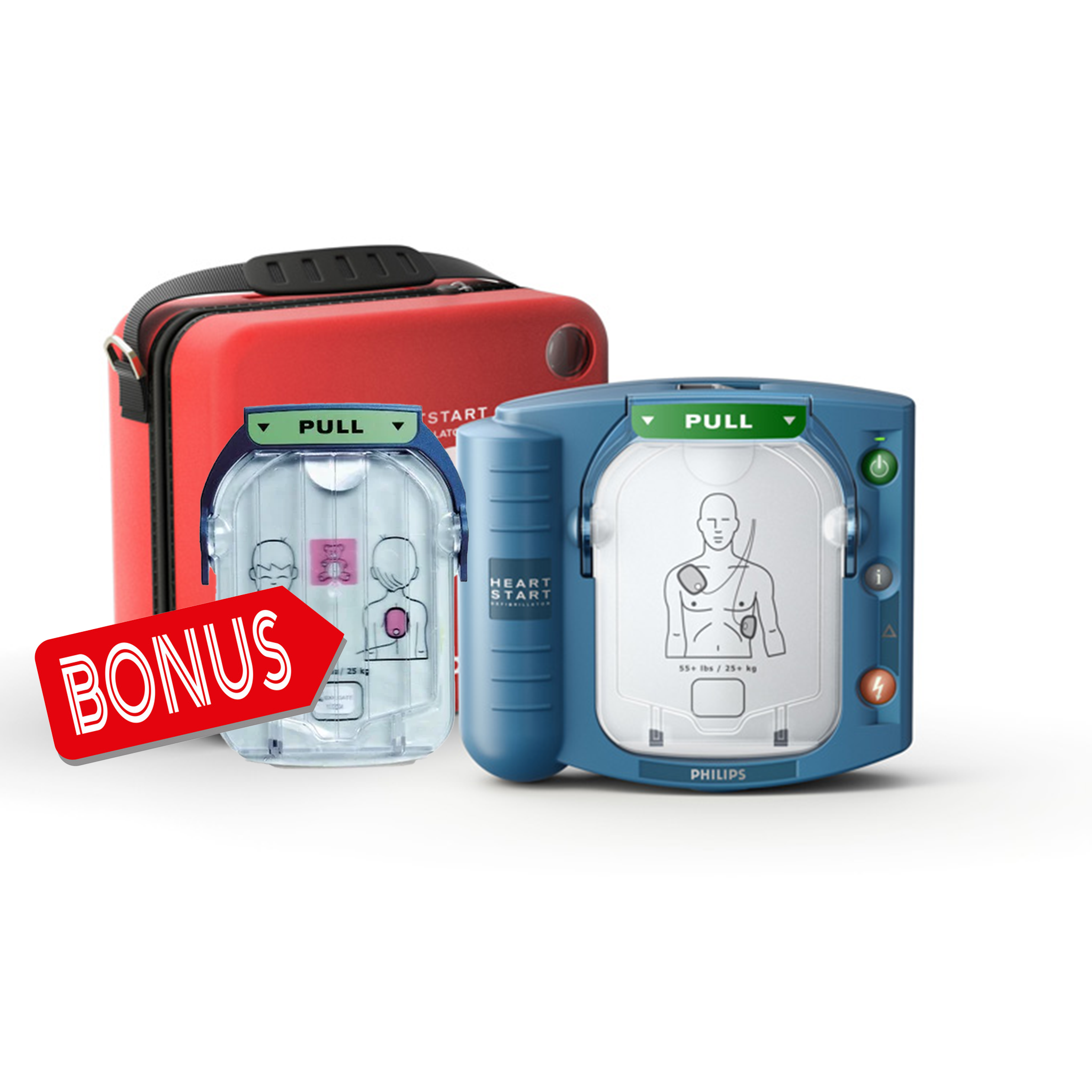 Philips Heartstart HS1 AED | Unit Only BONUS Child Pads