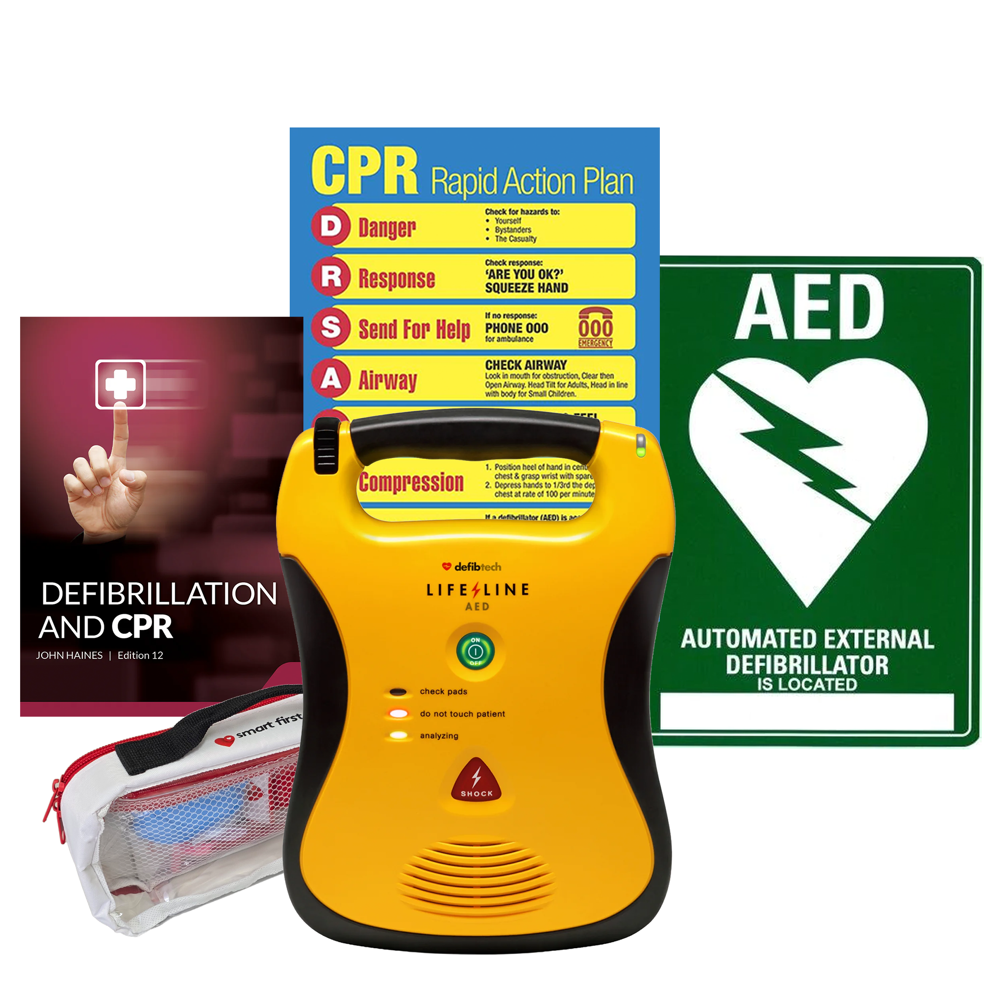 Defibtech Lifeline Fully Automatic Defibrillator Package | No Wall Cabinet Save $80