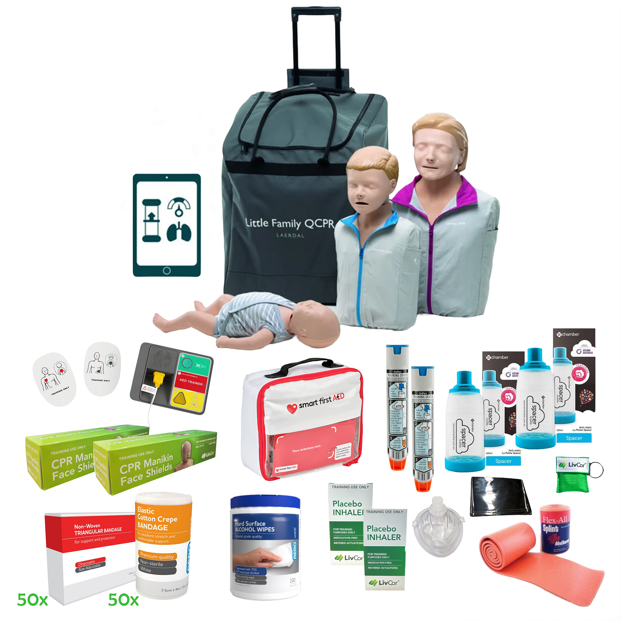 Laerdal Little Family QCPR / First Aid Trainer Starter Kit