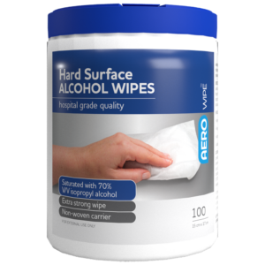 AEROWIPE 70% Isopropyl Alcohol Hard Surface Wipes Tub/100 | Aero Healthcare | Available from LivCor Australia