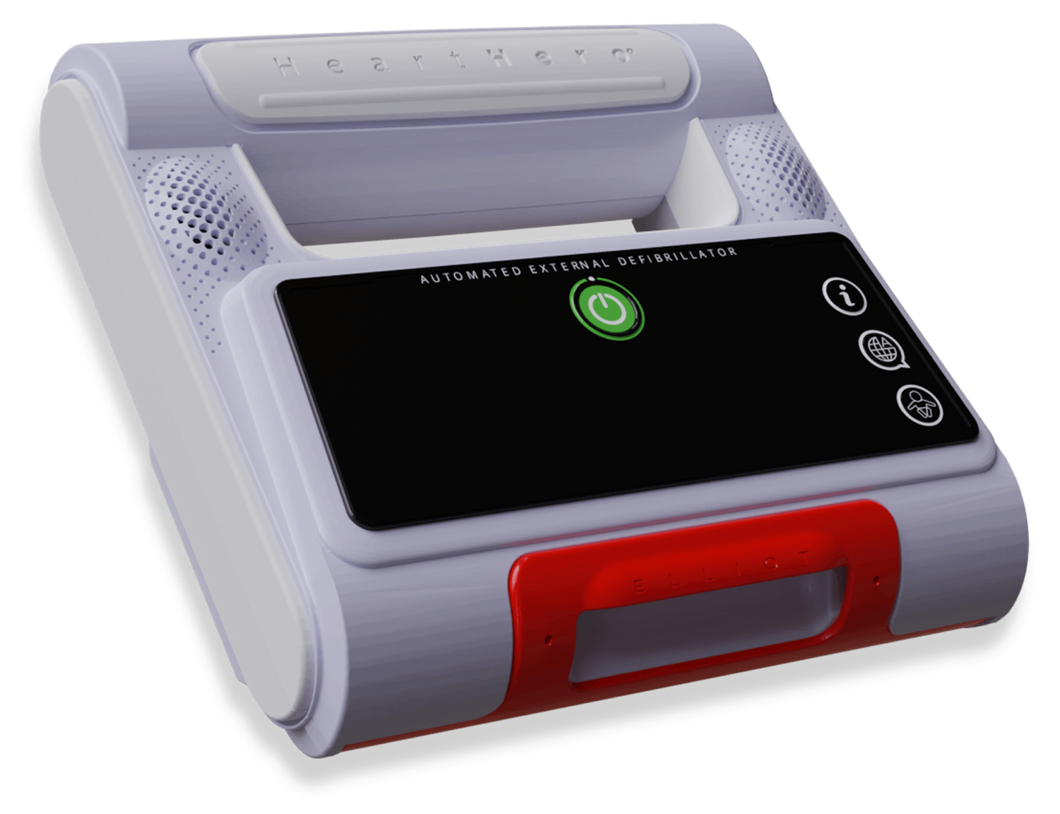 Elliot AED fully automatic portable defibrillator by HeartHero