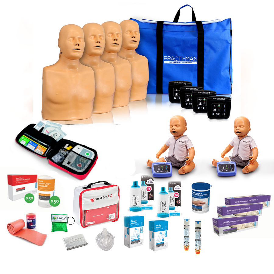 PractiMan Plus CPR / First Aid Trainer Starter Kit With Electronic F