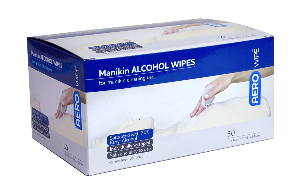 Alcohol Manikin Wipes 50pk | Aero Healthcare | Available from LivCor Australia