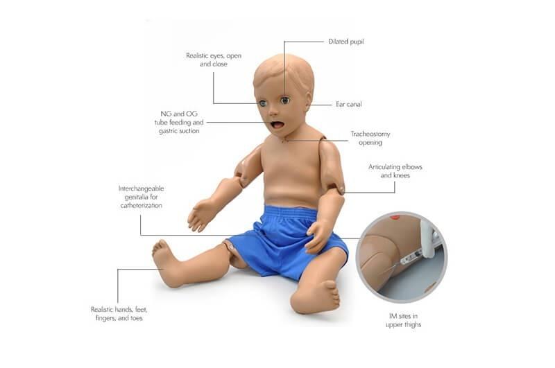 Gaumard Mike and Michelle Pediatric Care Simulator:  1-Year-Old | Nasco | Available from LivCor Australia